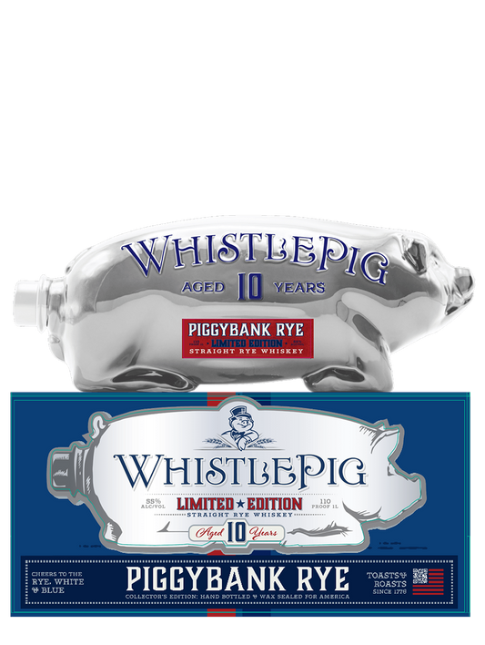 WhistlePig 10 Limited Edition Rye Red White and Blue PiggyBank Presale
